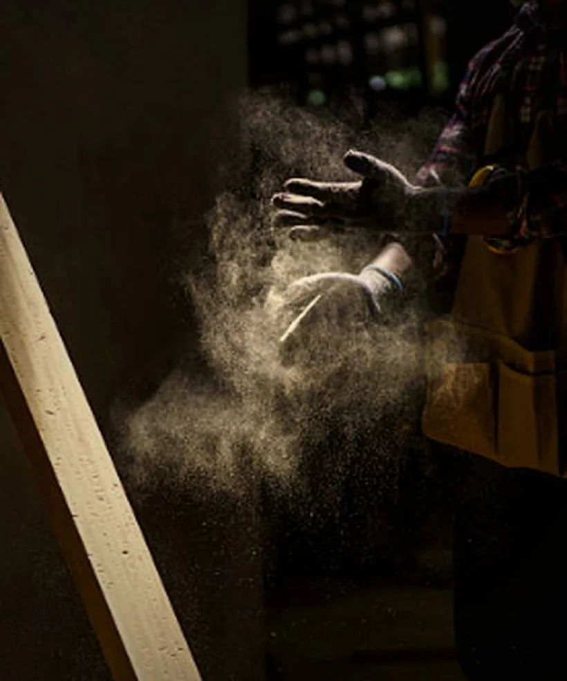 Atelier d'ébénisterie, travail du chêne